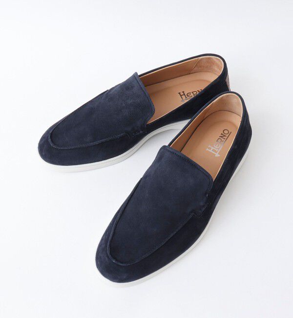 NOLLEY'S goodman「【HERNO/ヘルノ】モノグラム スエード ローファー 25SS」|モカシン|