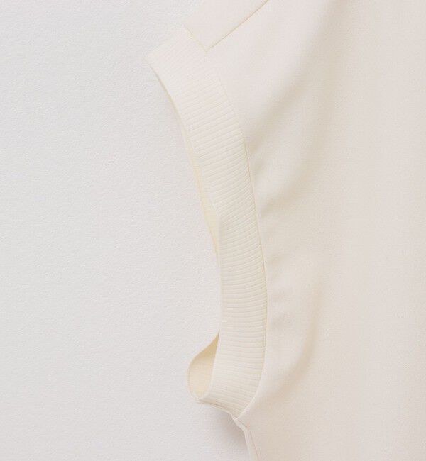 Rie Miller「《セットアップ対応》《手洗い可能》ダンボールジョーゼットリブ付ノースリーブカットソー」|Tシャツ・カットソー|