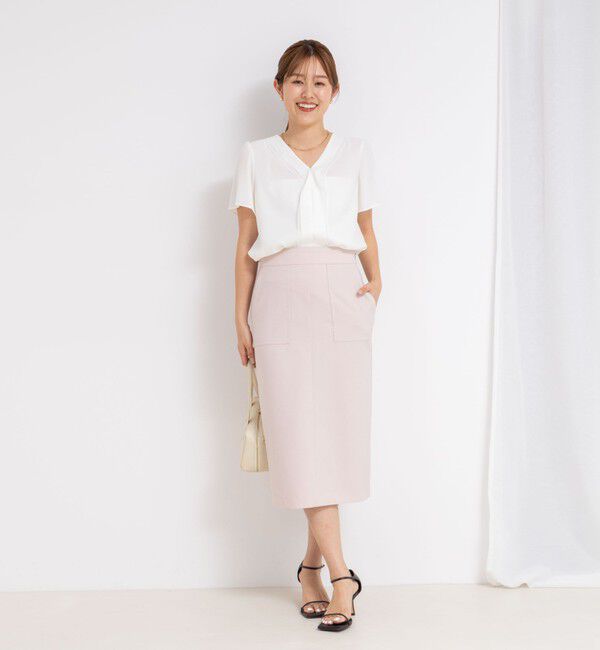 NOLLEY'S sophi「ジョーゼットVネックフリルブラウス」|シャツ・ブラウス|