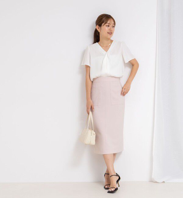 NOLLEY'S sophi「ジョーゼットVネックフリルブラウス」|シャツ・ブラウス|