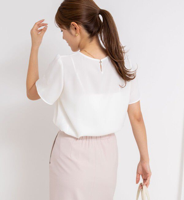 NOLLEY'S sophi「ジョーゼットVネックフリルブラウス」|シャツ・ブラウス|