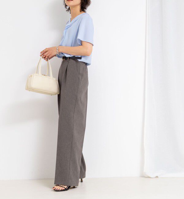 NOLLEY'S sophi「ジョーゼットVネックフリルブラウス」|シャツ・ブラウス|