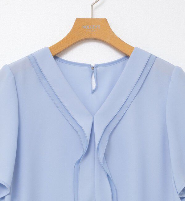 NOLLEY'S sophi「ジョーゼットVネックフリルブラウス」|シャツ・ブラウス|