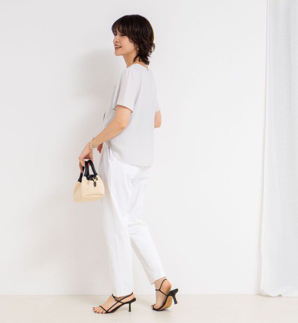 NOLLEY'S sophi「ジョーゼットVネックフリルブラウス」|シャツ・ブラウス|