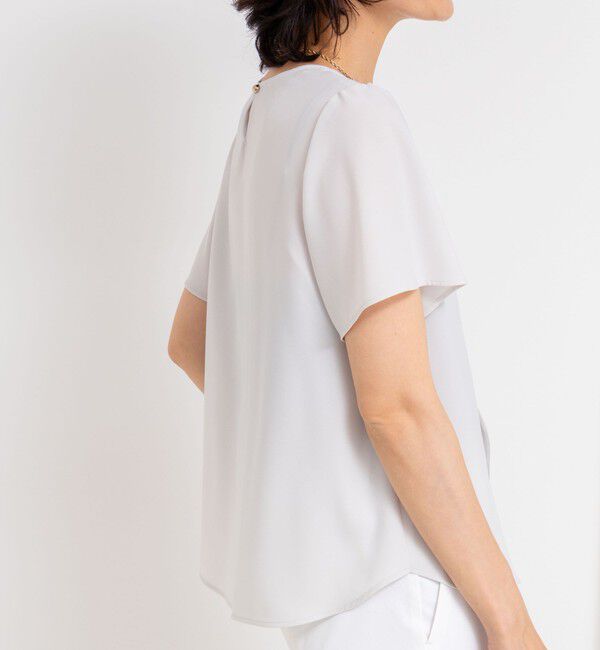 NOLLEY'S sophi「ジョーゼットVネックフリルブラウス」|シャツ・ブラウス|