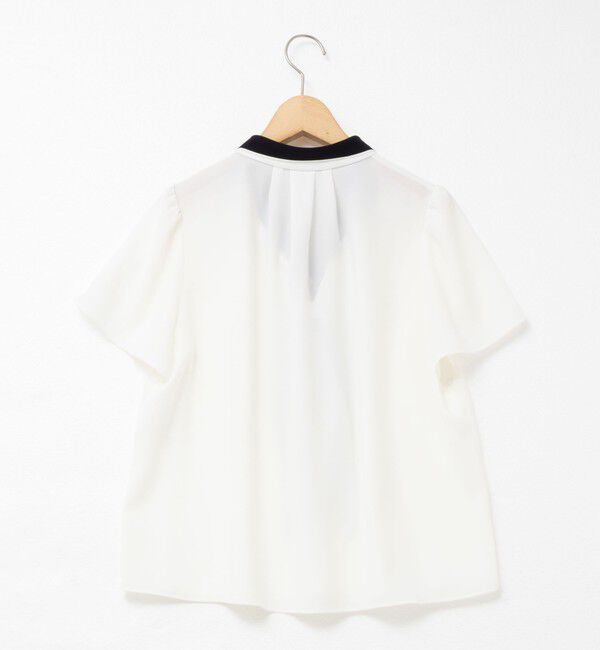 NOLLEY'S「配色ボウタイ半袖ブラウス」|シャツ・ブラウス|