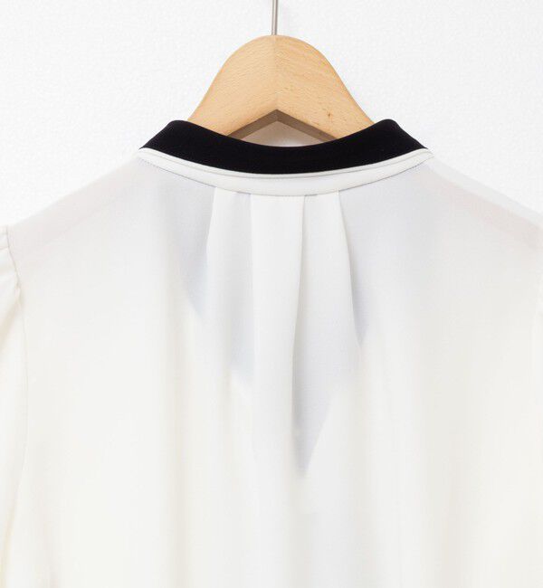 NOLLEY'S「配色ボウタイ半袖ブラウス」|シャツ・ブラウス|
