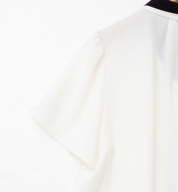 NOLLEY'S「配色ボウタイ半袖ブラウス」|シャツ・ブラウス|