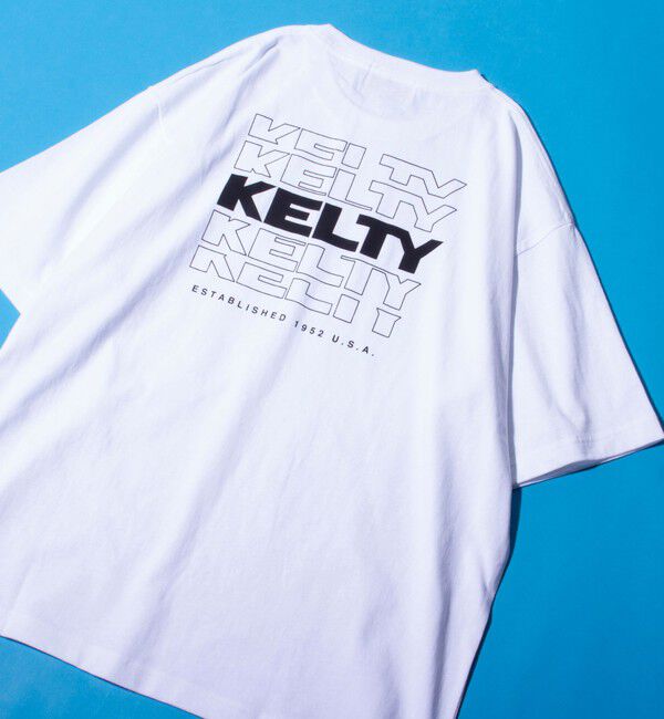 GLOSTER「【KELTY&times;GLOSTER】別注 バックタイポロゴプリントTシャツ ワンポイントワッペン」|Tシャツ・カットソー|ホワイト