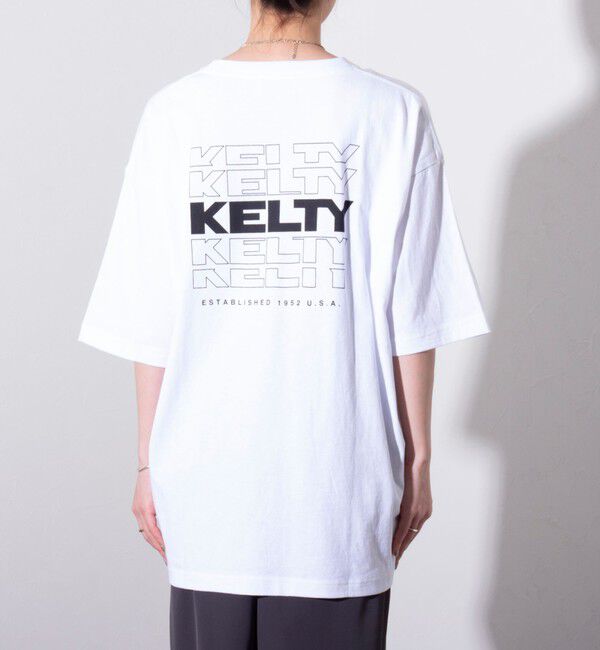 GLOSTER「【KELTY&times;GLOSTER】別注 バックタイポロゴプリントTシャツ ワンポイントワッペン」|Tシャツ・カットソー|