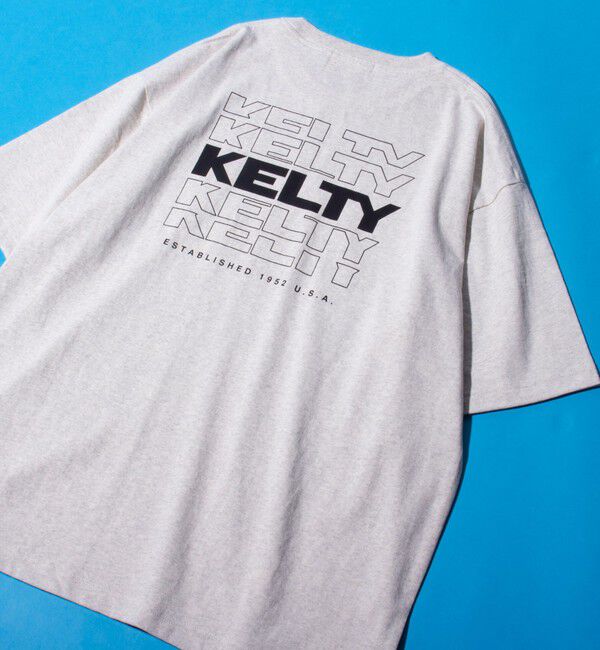 GLOSTER「【KELTY&times;GLOSTER】別注 バックタイポロゴプリントTシャツ ワンポイントワッペン」|Tシャツ・カットソー|