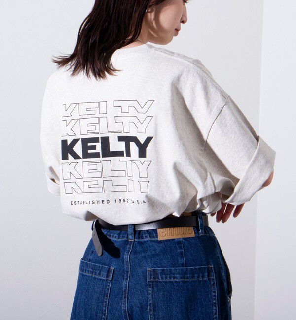 GLOSTER「【KELTY&times;GLOSTER】別注 バックタイポロゴプリントTシャツ ワンポイントワッペン」|Tシャツ・カットソー|