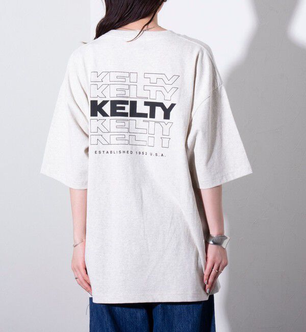 GLOSTER「【KELTY&times;GLOSTER】別注 バックタイポロゴプリントTシャツ ワンポイントワッペン」|Tシャツ・カットソー|