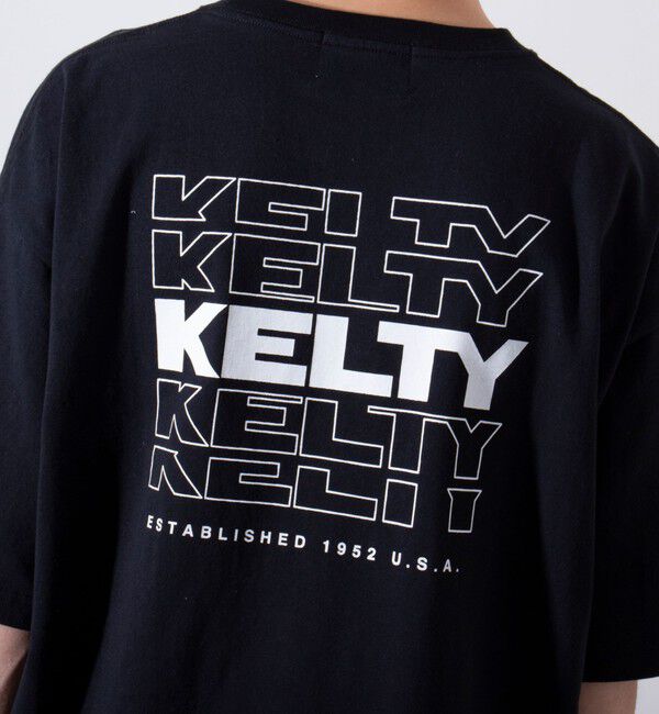 GLOSTER「【KELTY&times;GLOSTER】別注 バックタイポロゴプリントTシャツ ワンポイントワッペン」|Tシャツ・カットソー|