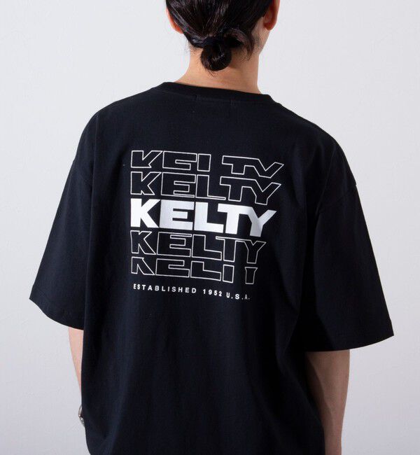 GLOSTER「【KELTY&times;GLOSTER】別注 バックタイポロゴプリントTシャツ ワンポイントワッペン」|Tシャツ・カットソー|