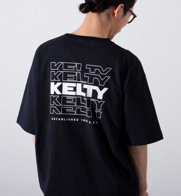 GLOSTER「【KELTY&times;GLOSTER】別注 バックタイポロゴプリントTシャツ ワンポイントワッペン」|Tシャツ・カットソー|