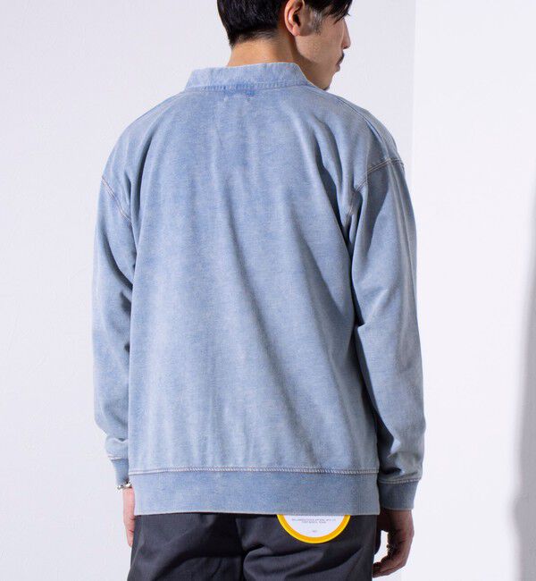 GLOSTER「【GLOSTER/グロスター】ステッチ配色 デニムカーディガン Vネックカーディガン」|カーディガン|