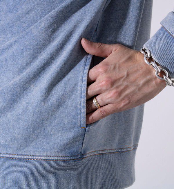 GLOSTER「【GLOSTER/グロスター】ステッチ配色 デニムカーディガン Vネックカーディガン」|カーディガン|