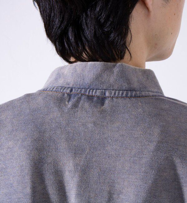 GLOSTER「【GLOSTER/グロスター】ステッチ配色 デニムカーディガン Vネックカーディガン」|カーディガン|