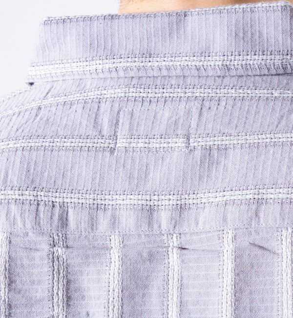 GLOSTER「【GLOSTER/グロスター】空羽ストライプシャツ 半袖シャツ ボックスシルエット」|シャツ・ブラウス|