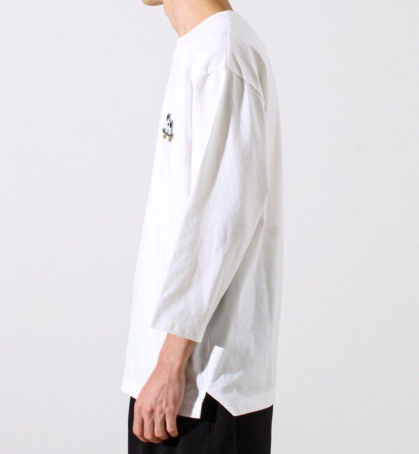 GLOSTER「【GLOSTER/グロスター】デジブル 七分袖Tシャツ ドット刺繍」|Tシャツ・カットソー|