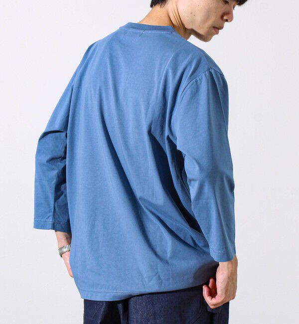 GLOSTER「【GLOSTER/グロスター】デジブル 七分袖Tシャツ ドット刺繍」|Tシャツ・カットソー|