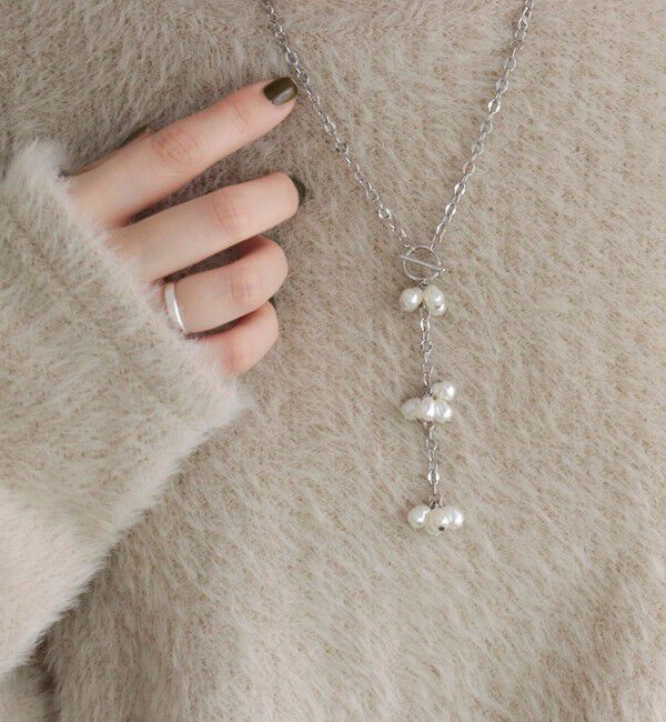 fredy emue「粒パールY字チェーンネックレス」|ネックレス|