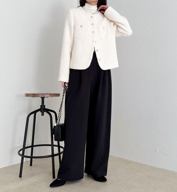 fredy emue「ノーカラーツィードジャケット」|ノーカラージャケット|