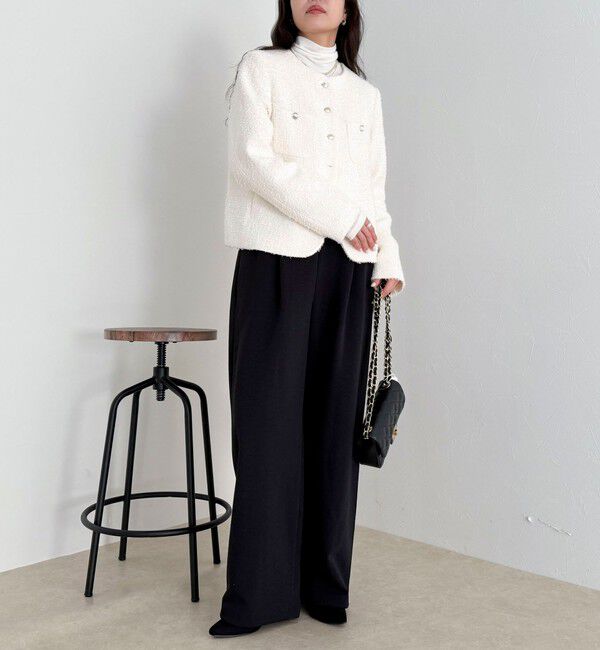 fredy emue「ノーカラーツィードジャケット」|ノーカラージャケット|