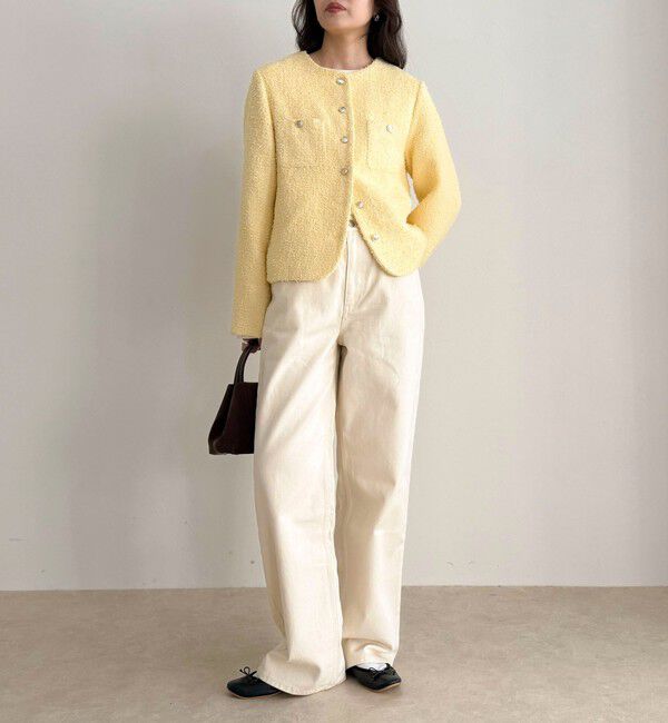 fredy emue「ノーカラーツィードジャケット」|ノーカラージャケット|