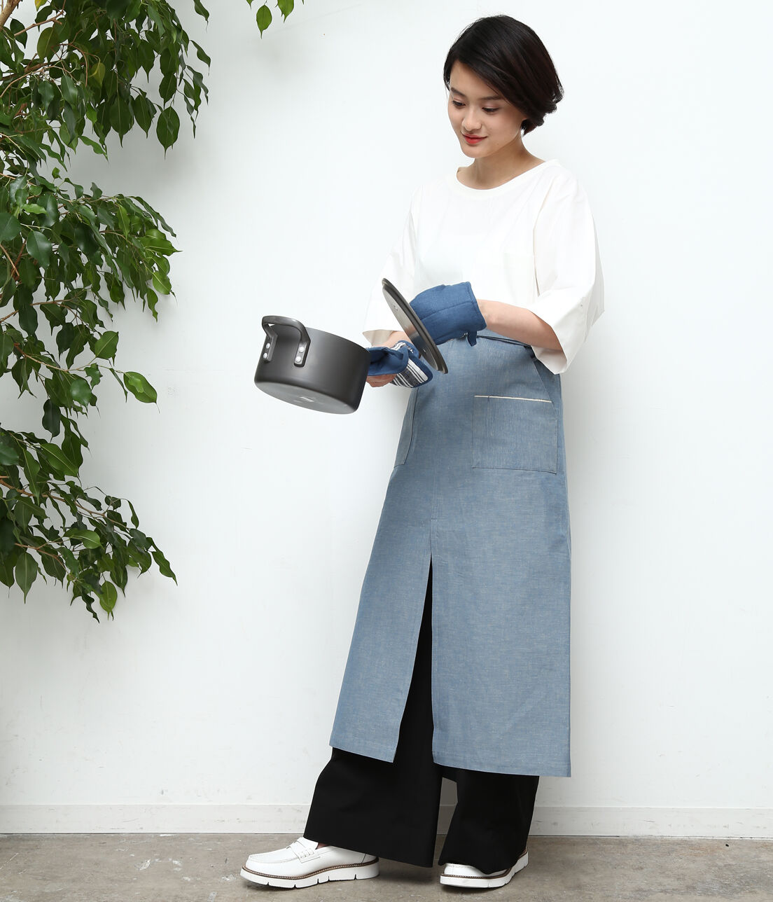 SALON adam et rope'「デニム＆千鳥　ロングサロン」|その他|