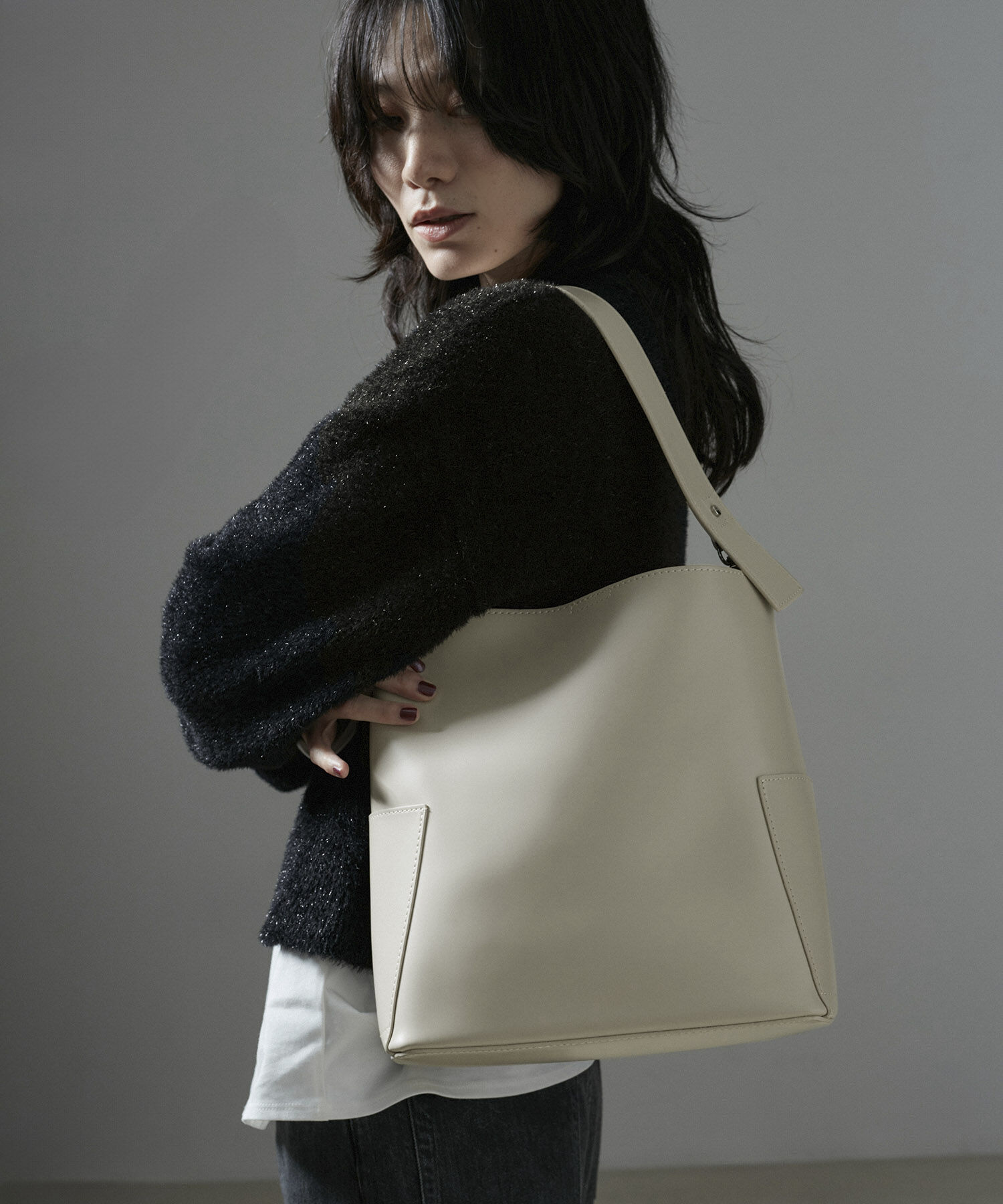 SALON adam et rope'「[ご好評につき追加決定]【WEB限定】ダブルポケットワンハンドルバッグ4」|トートバッグ|