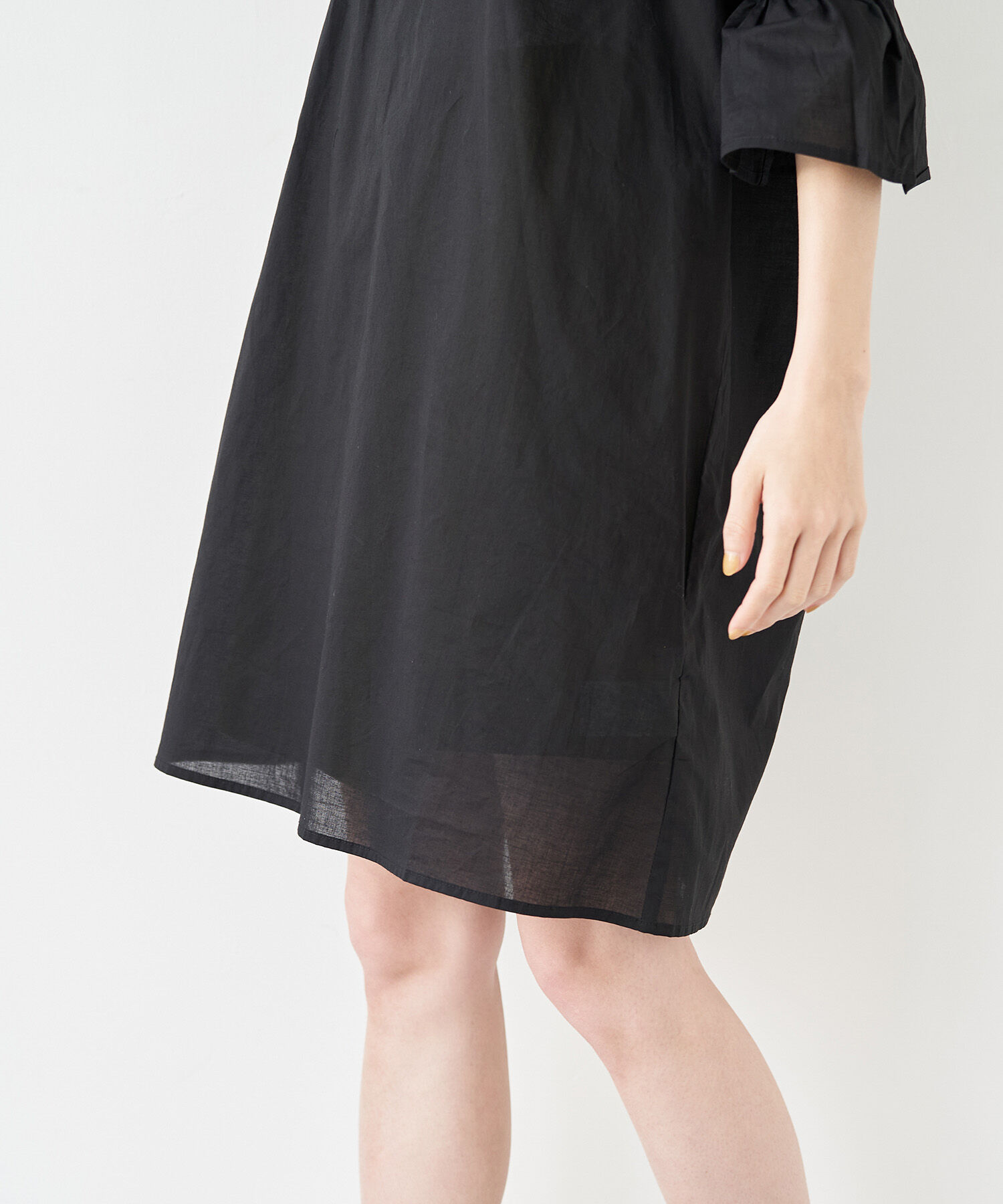 VIS「ビックカラー刺繍チュニックブラウス/ミニワンピース」|ワンピース|