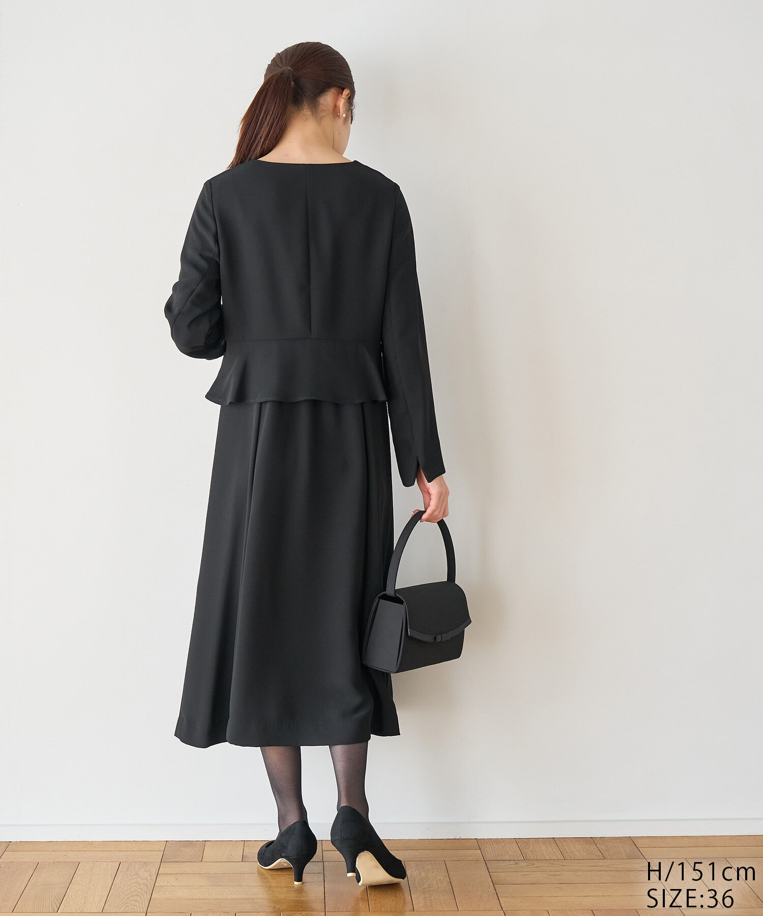 Rope&rsquo;Picnic「【Mon E&rsquo;toile/モンエトワール】ブラックフォーマル/ジャケットレイヤードワンピース」|ワンピース|