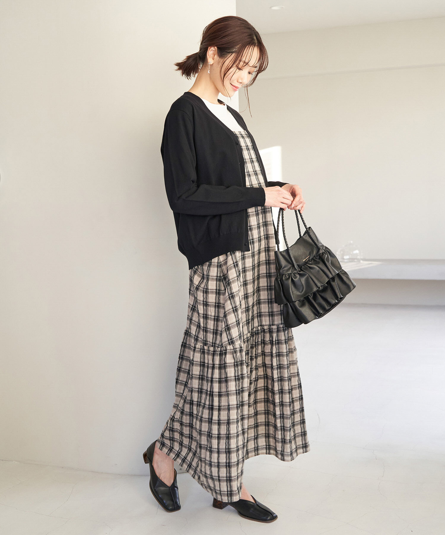 Rope&rsquo;Picnic「天竺Vネックニットカーディガン」|カーディガン|