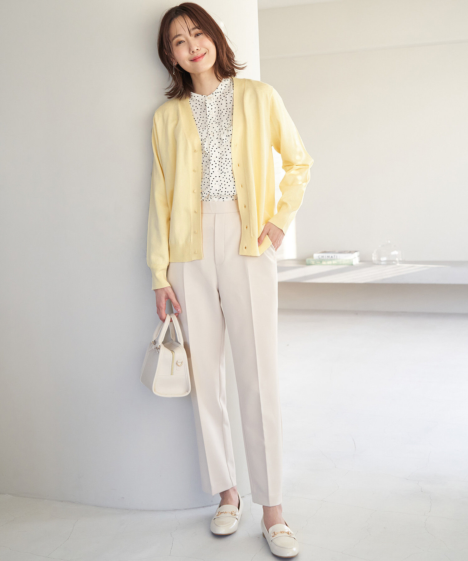 Rope&rsquo;Picnic「天竺Vネックニットカーディガン」|カーディガン|