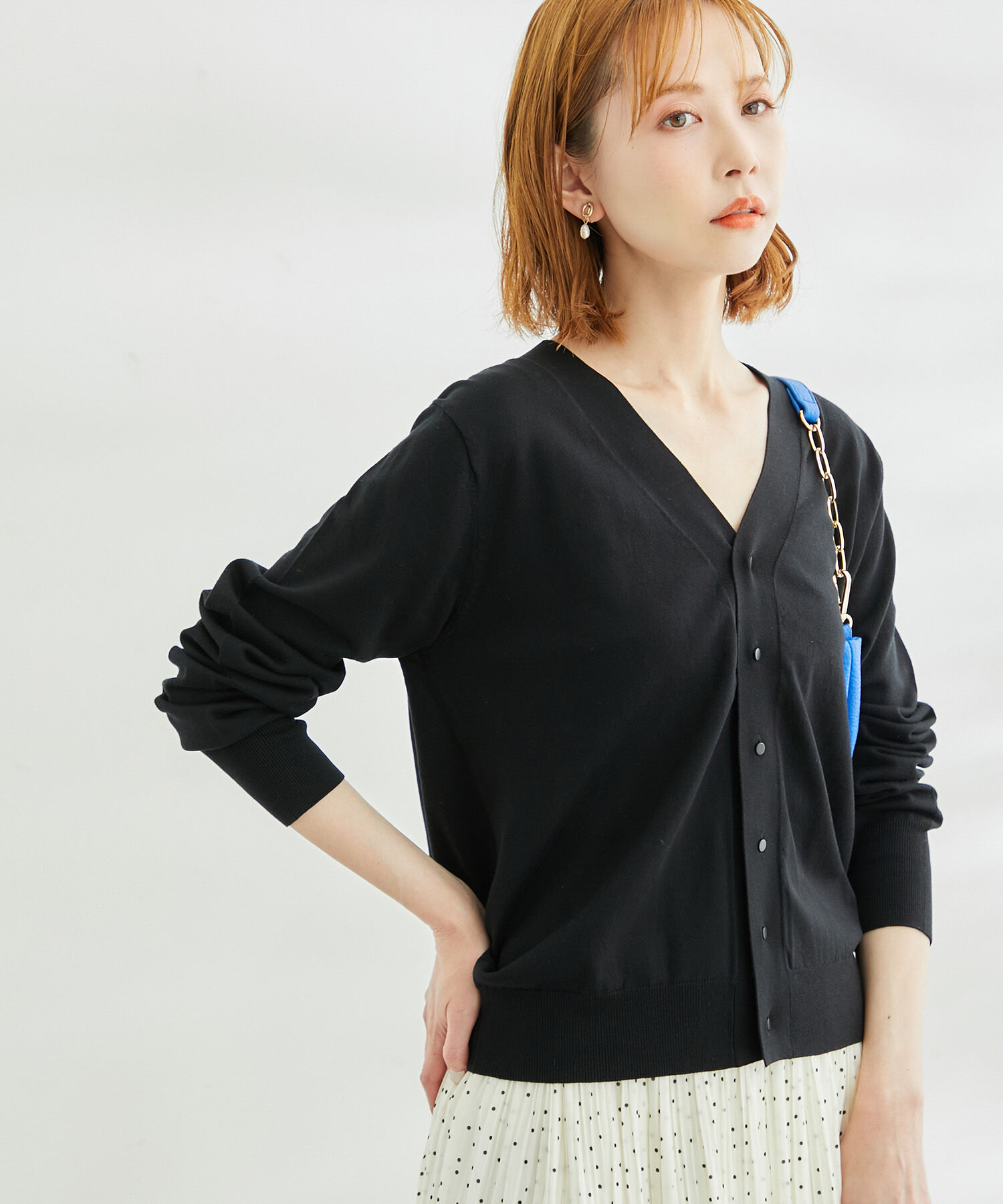 Rope&rsquo;Picnic「天竺Vネックニットカーディガン」|カーディガン|