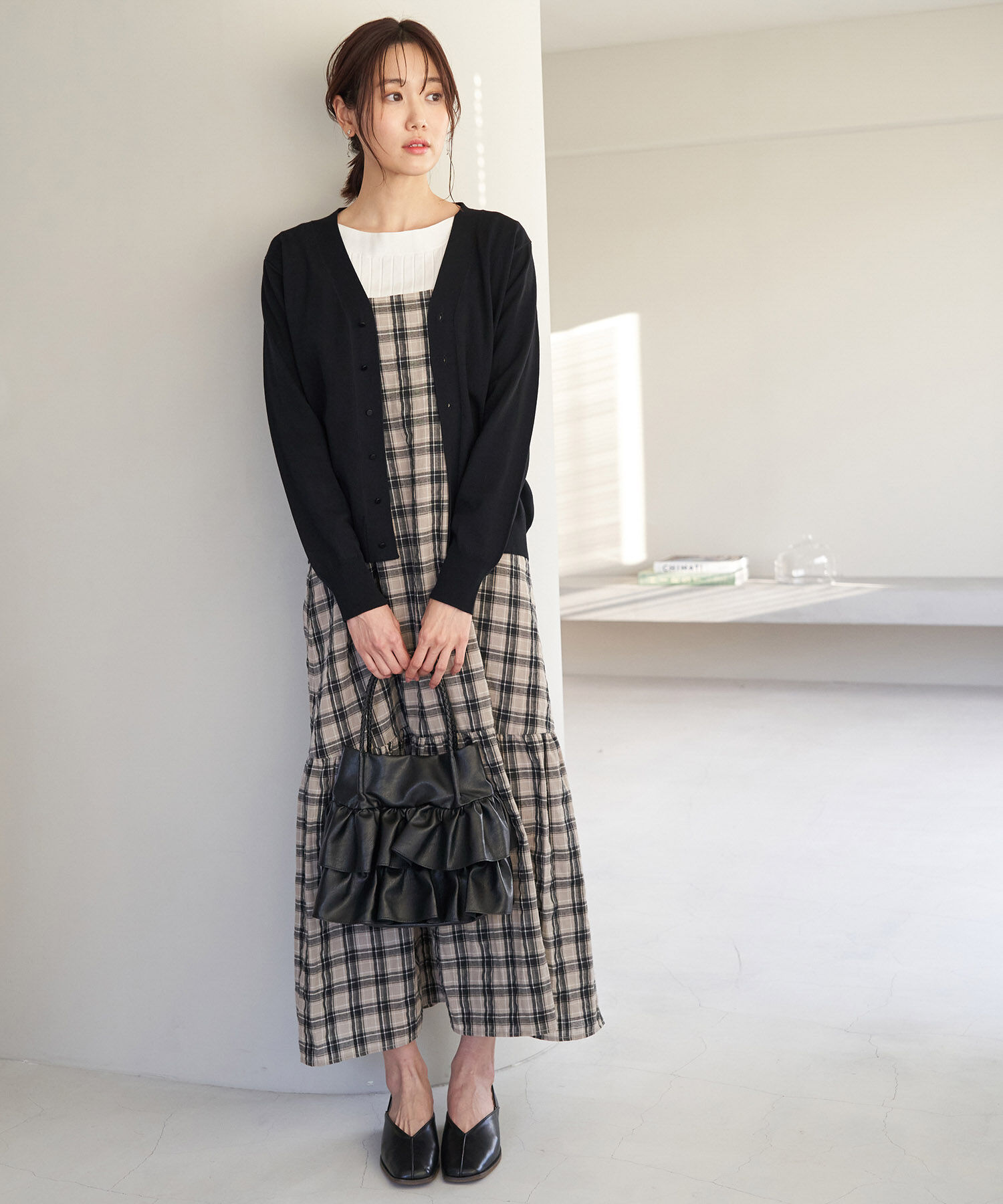 Rope&rsquo;Picnic「天竺Vネックニットカーディガン」|カーディガン|