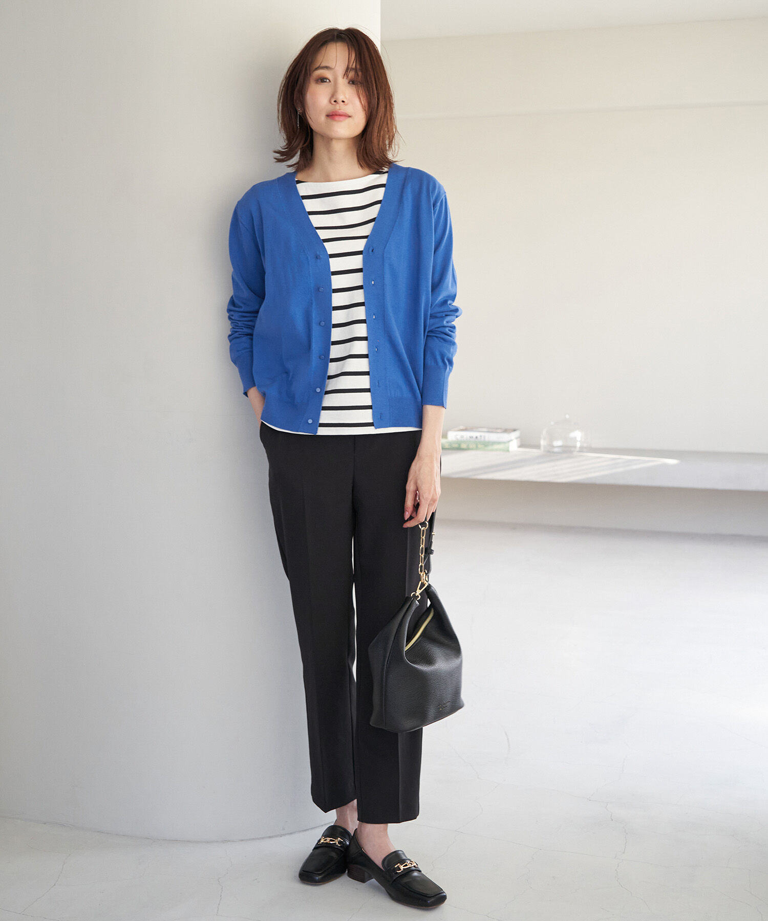 Rope&rsquo;Picnic「天竺Vネックニットカーディガン」|カーディガン|