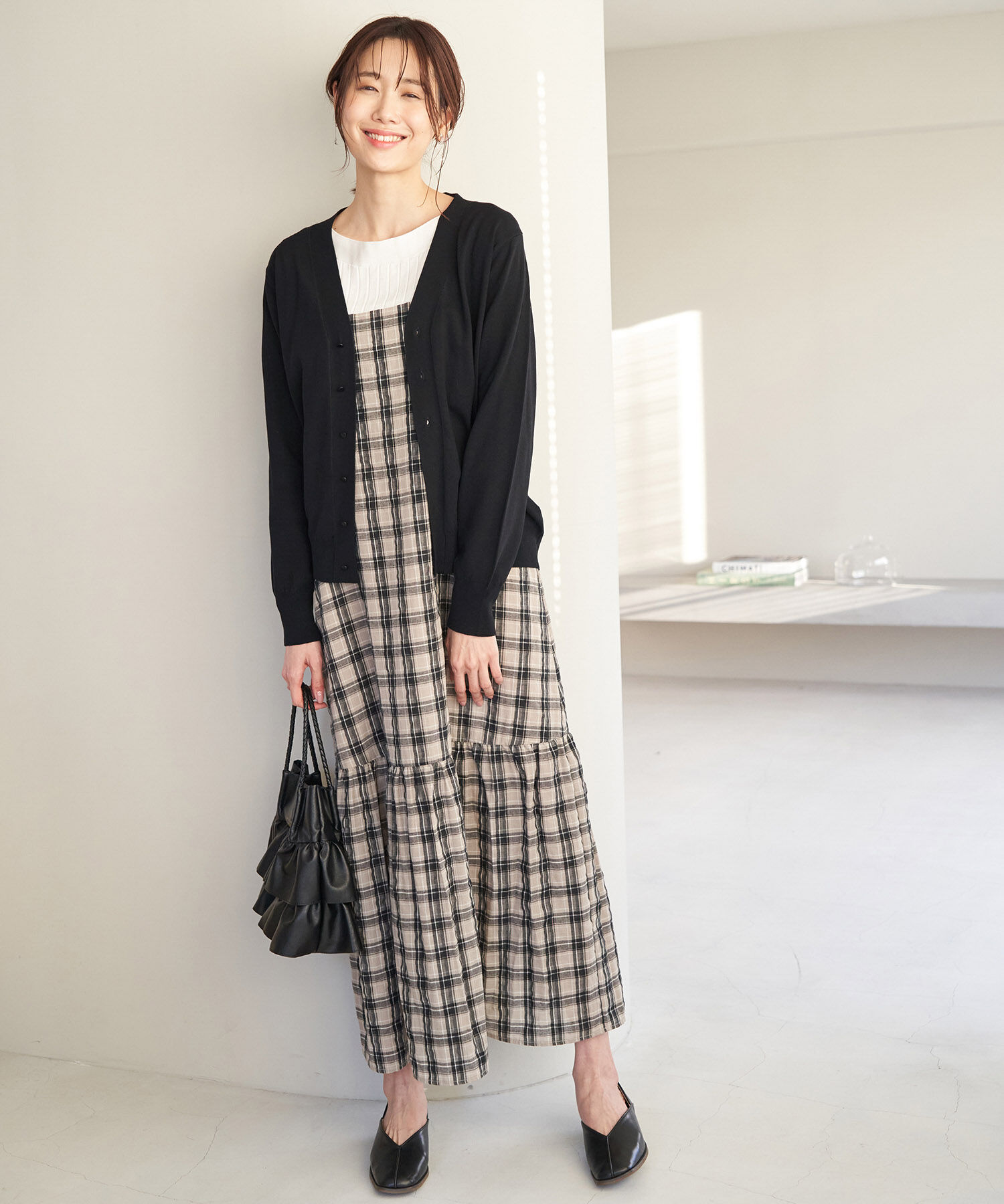 Rope&rsquo;Picnic「天竺Vネックニットカーディガン」|カーディガン|