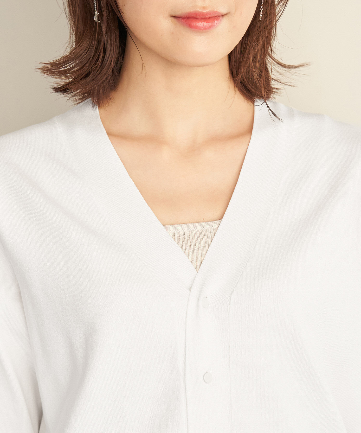 Rope&rsquo;Picnic「天竺Vネックニットカーディガン」|カーディガン|