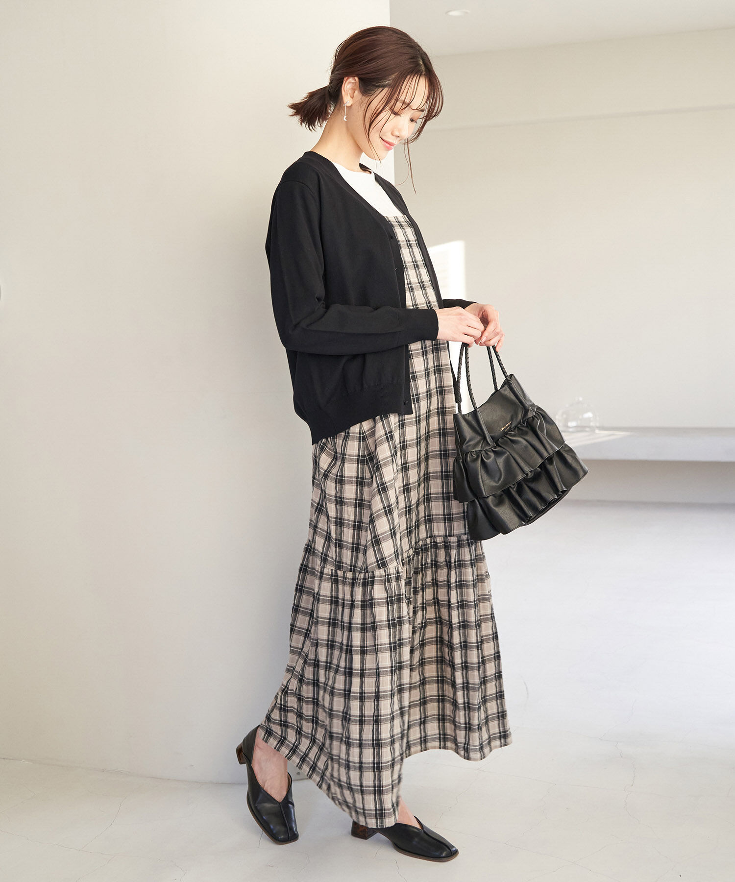 Rope&rsquo;Picnic「天竺Vネックニットカーディガン」|カーディガン|