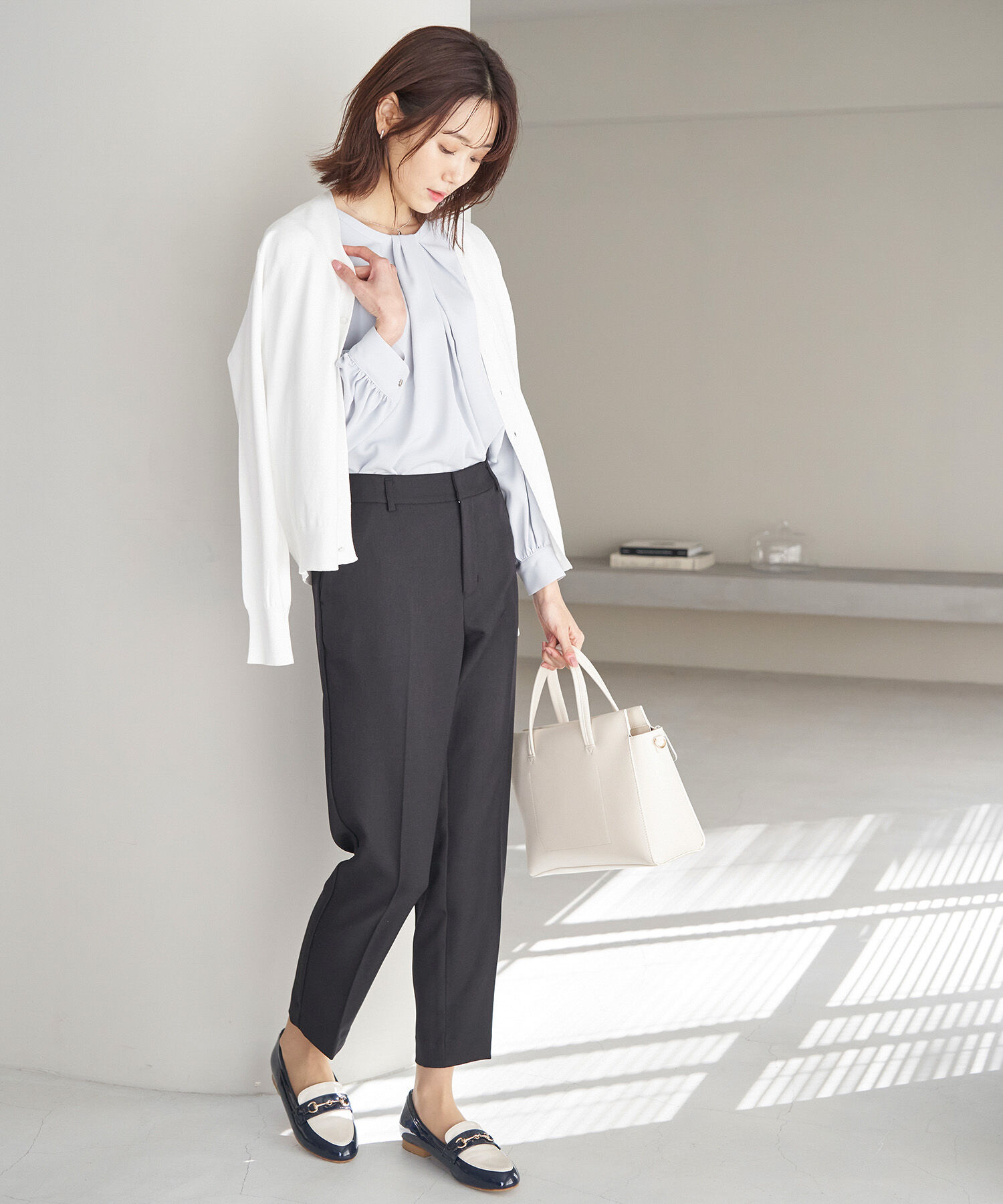 Rope&rsquo;Picnic「天竺Vネックニットカーディガン」|カーディガン|