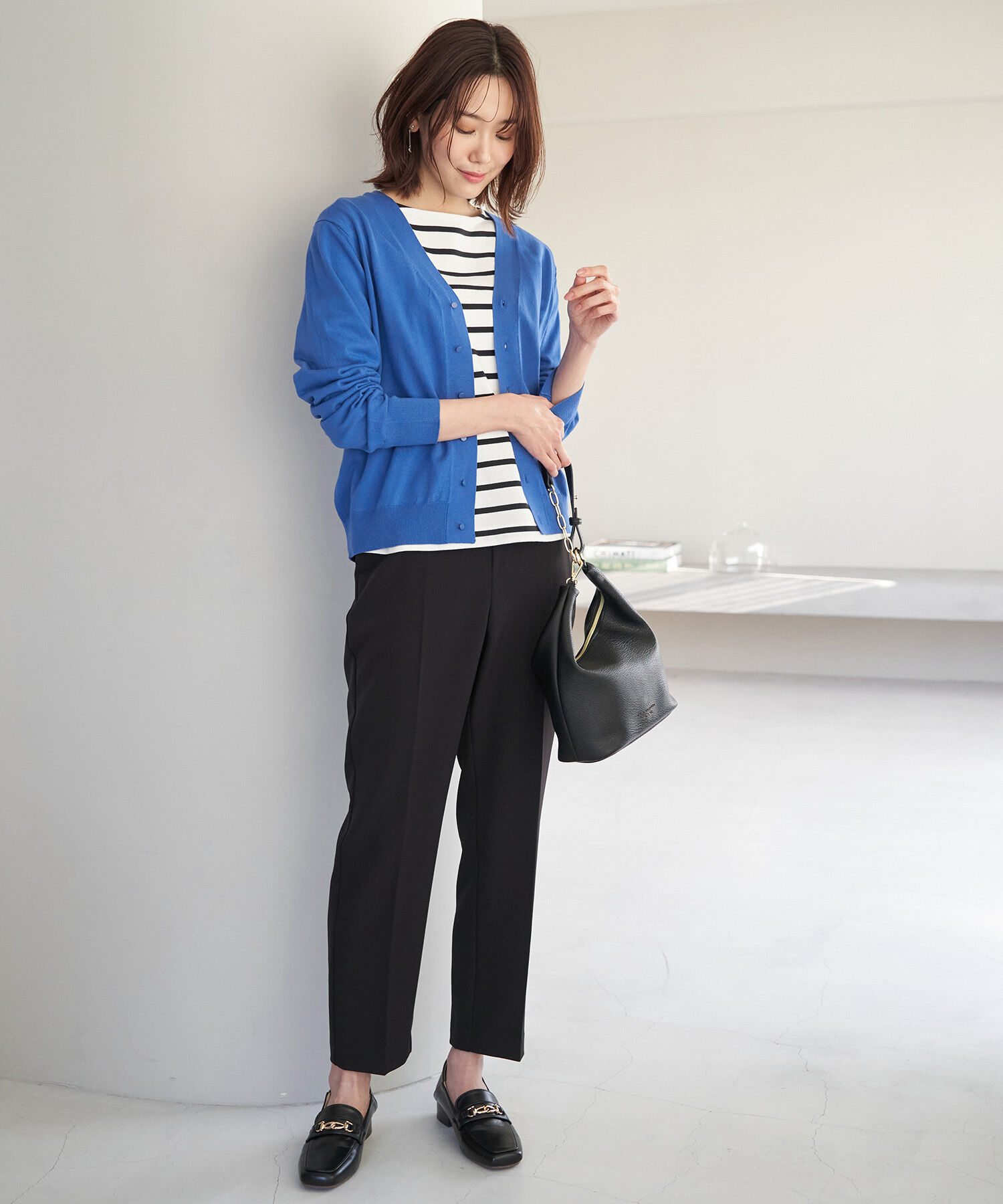 Rope&rsquo;Picnic「天竺Vネックニットカーディガン」|カーディガン|