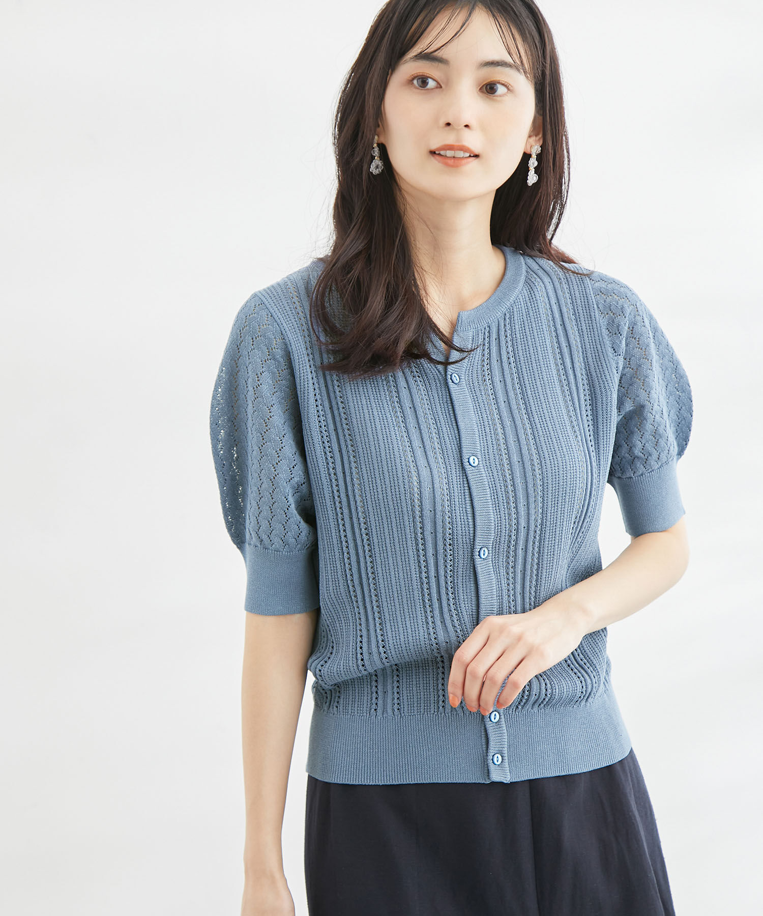 Rope&rsquo;Picnic「アイレットカーディガン」|カーディガン|