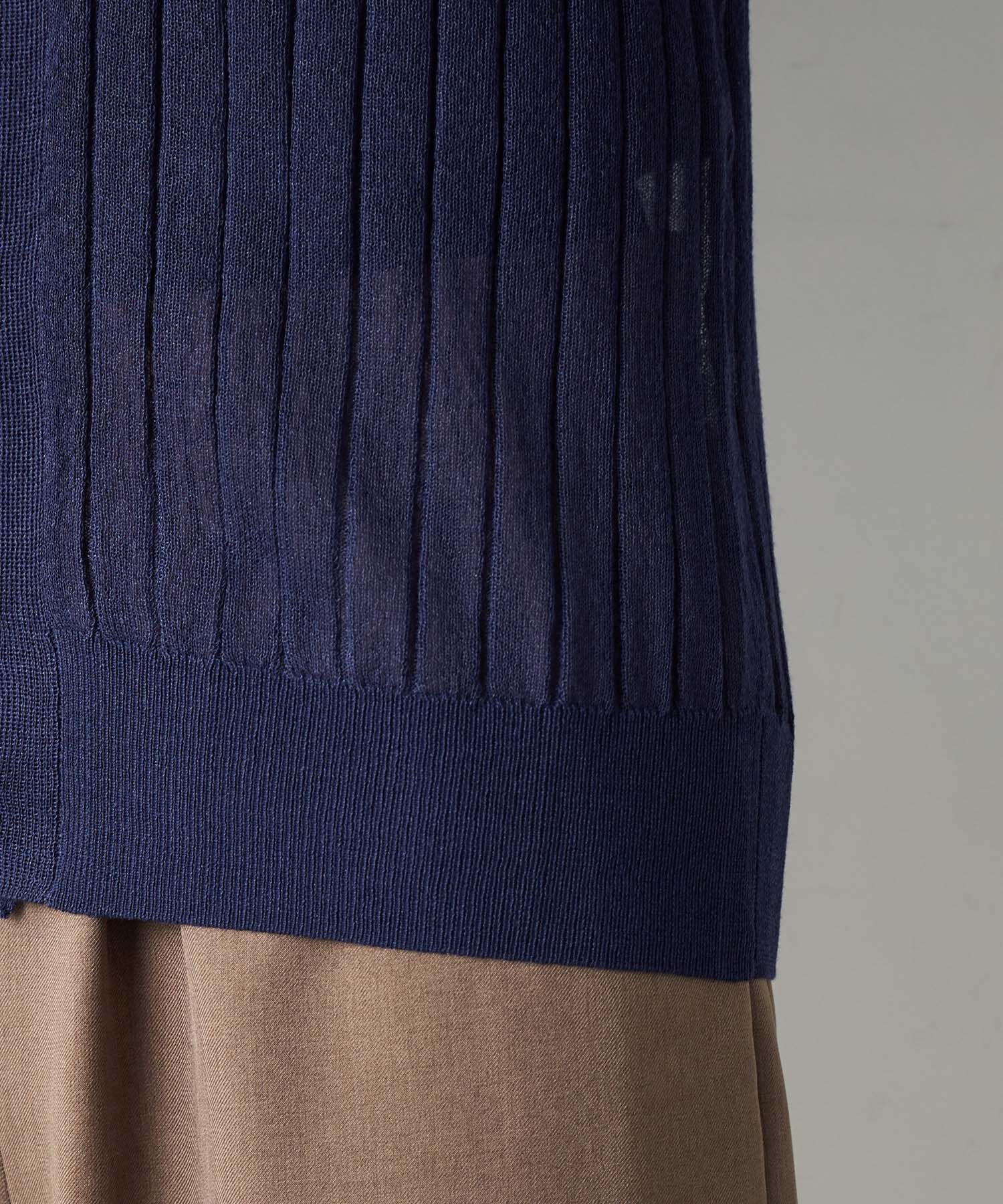 Rope&rsquo;Picnic「洗える/シアーワイドリブカーディガン」|カーディガン|