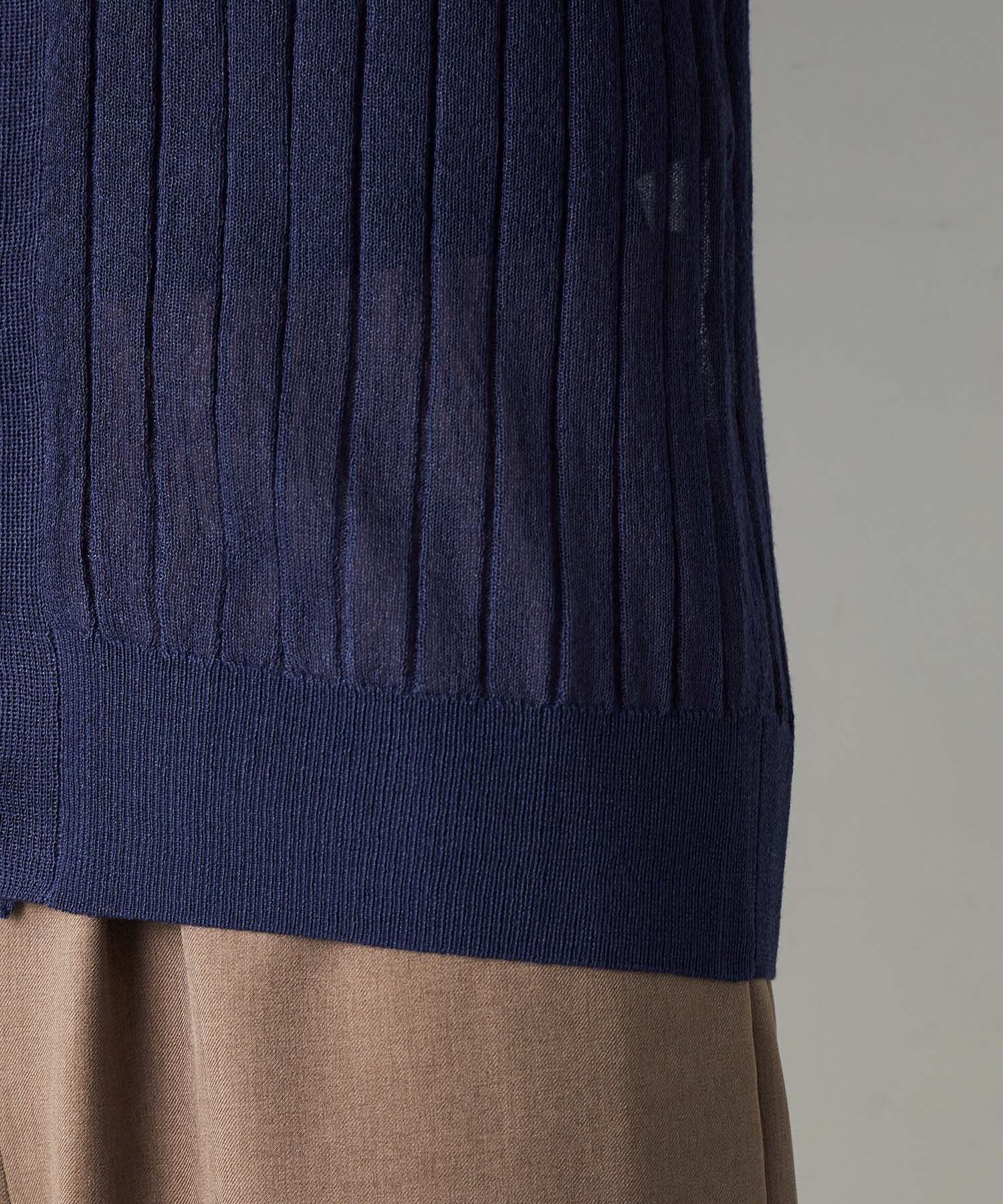 Rope&rsquo;Picnic「洗える/シアーワイドリブカーディガン」|カーディガン|