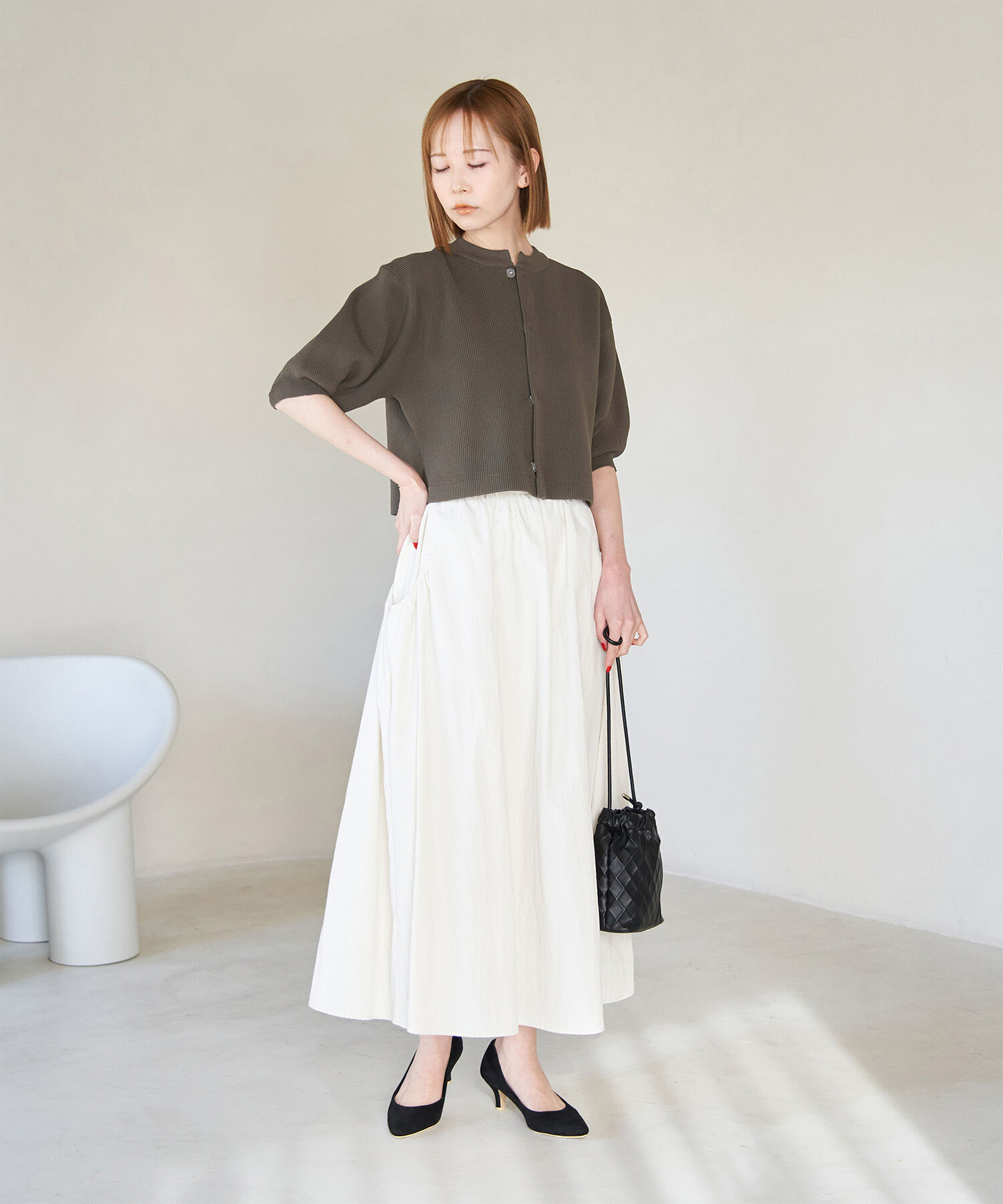 Rope&rsquo;Picnic「【emur/エミュール】スポンジカーディガン」|カーディガン|