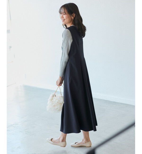 Rope&rsquo;Picnic「【花粉ガード】クリアツイルジャンパースカート/セレモニー・通勤対応・セットアップ対応」|ワンピース|