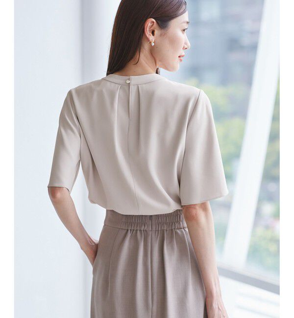 Rope&rsquo;Picnic「メタルパーツフロントフリルタイブラウス/通勤対応」|シャツ・ブラウス|